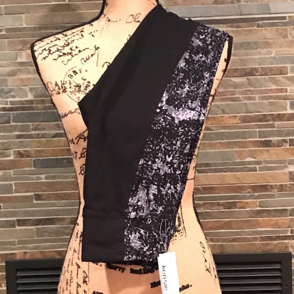 Kensie Black Combo Leggings BB36 - Picture 2 of 6